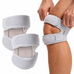 COOL-i 2er Set Patella Kniebandage, verstellbar, rutschfest & atmungsaktiv für Sport & Alltag