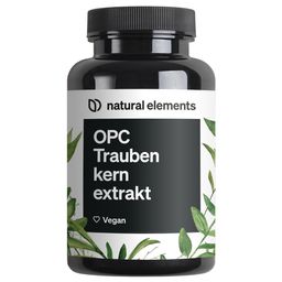 natural elements OPC Traubenkernextrakt – 240 Kapseln für 8 Monate – aus europäischen Weintrauben