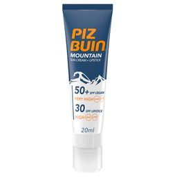 Piz Buin Mountain Sonnencreme und Lippenpflege mit LSF 50+