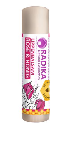 Bioherba Lippenbalsam Rose & Honig mit natürlichem Bienenwachs