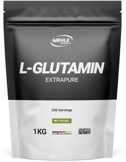 Wehle Sports L-Glutamin Pulver Hochdosiert - 1000g - 200 Tage Vorrat