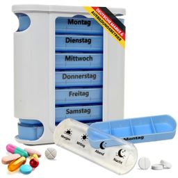 LisaCare Tablettenbox - 7-Tage Medikamenten Dosierer - Tabletten Dispenser