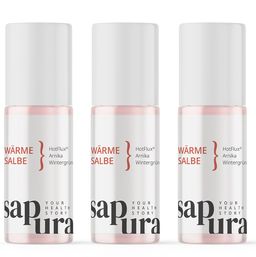 Wärmesalbe Roll-On - Wärmebalsam Muskelverspannung Nacken Schulter | 3er Set | SAPURA®