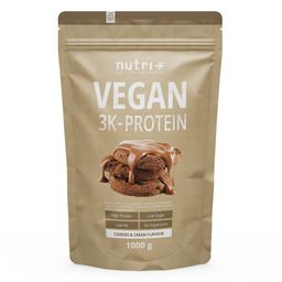 nutri+ Veganes Proteinpulver 3k - Eiweiß Protein Pulver 1kg