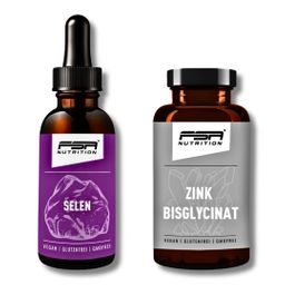 FSA NUTRITION Set aus Selen Tropfen 50 ml & Zink Bisglycinat 365 Tabletten