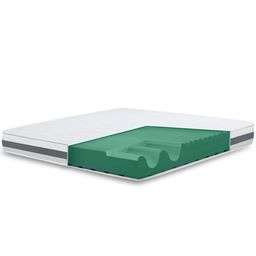 The White Stone Matratze 140x190 cm mit Antibakterieller Schaum | Höhe 16 cm