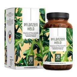 Vegane Multivitamin 120 vegane Kapseln Daily Vitamins Vitamin A B Eisen Zink Pflanzenheld NATURTREU®