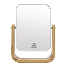 PARSA Beauty Essential Bambusspiegel Natur mit 5-fach Vergrößerung