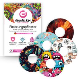 Diasticker® FreeStyle Libre 3 / 3 Plus Fixiertapes "Mix-Paket Playtime"