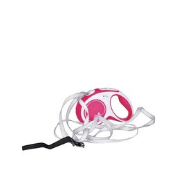 Flexi New Comfort Hundeleine 5 m mit intuitivem Bremssystem für Hunde bis 15 kg, rot