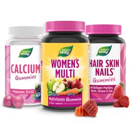 Women's Power Set I Vitamine für Frauen I A-Z Multivitamin I Hair Gummies mit 2500 µg Biotin I 50...