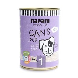 napani Nassfutter für Hunde, Gans pur
