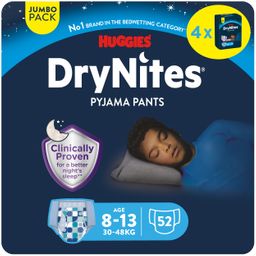 Huggies DryNites Windeln Windelhosen Jungen 8-13J. 30-48kg Jumbo Monatspack