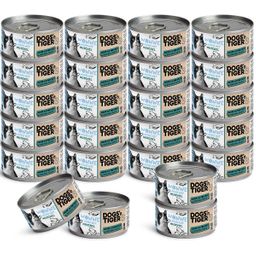 Dogs’n Tiger Adult Premium Katzenfutter Wonne, Nassfutter, Getreidefrei, Lachs & Muscheln