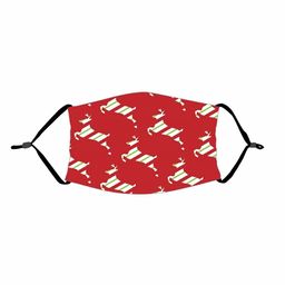 Mundschutz Rentier Rot