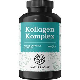 NATURE LOVE® Kollagen Komplex – 180 Kapseln mit Hyaluron, Biotin, Zink, Selen, Vitamin C & Silicium
