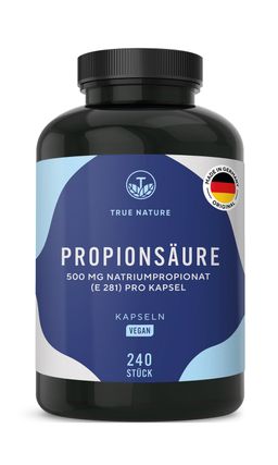 TRUE NATURE® Propionsäure Kapseln mit Natriumpropionat - Vegan & Made in Germany