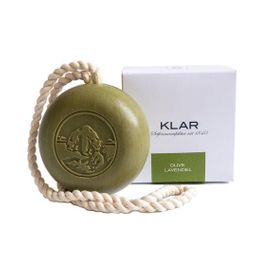 Klar-Seifen - Haar- & Körperseife Olive/Lavendel Kordel