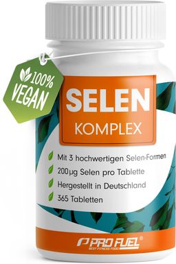 ProFuel - Selen hochdosiert 365x 200µg Tabletten - Selenkomplex aus 3 hochwertigen Selenium-Quellen