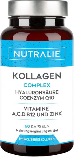 Nutralie  Kollagen + Hyaluronsäure + Coenzym Q10 + Vitamine A, C, D und B12 + Zink