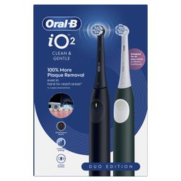 Oral-B iO Series 2 Night Black/Forest Green mit 2. Handstück Elektrische Zahnbürste