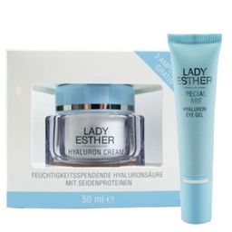 Lady Esther Cosmetic Hyaluron Cream inkl. 3 Ampullen + Hyaluron Eye Gel