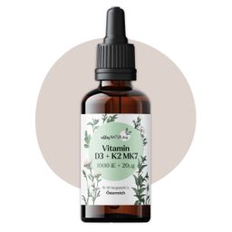 Premium Vitamin D3+K2: 1000 IE hergestellt in Österreich
