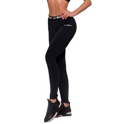 Leggings Damen lange Hose ohne Taschen in Schwarz
