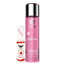 Swede - Massageöl mit Aroma  Geschmack Duft Erdbeere und Sekt