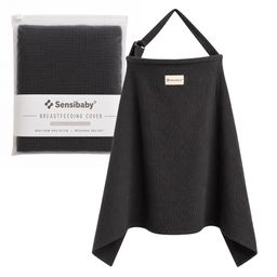 Sensibaby Stilltuch (Schwarz) - verstellbar - doppellagige Baumwolle