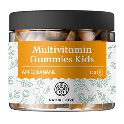 NATURE LOVE® Multivitamin Gummies Kids – 120 Stk – ohne Zuckerzusatz – Vit A, B1, B3, B6, B7, B12, E