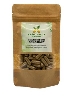 Kräutereck Kräuterkapseln Hund – SeniorenFit | mit Amla, Weißdorn, Goji & Ginkgo