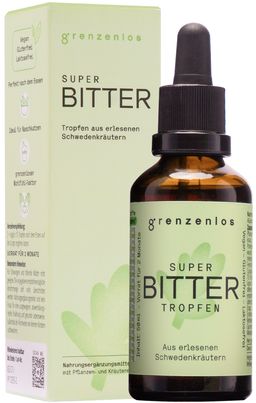 7-in-1 Schwedenkräuter Bitterstoffe + Enzian, Löwenzahn & Safran - SUPER BITTER TROPFEN grenzenlos®
