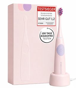 Wondersmile Kids Schallzahnbürste - Testsieger 2026 - elektrische Kinderzahnbürste ab 3 Jahren