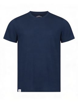 Alpenwert T-Shirt Herren Merino Navy Blau