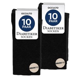 Occulto Herren Diabetikersocken 10er Pack (Modell: Goetz) 10Blk 43-46