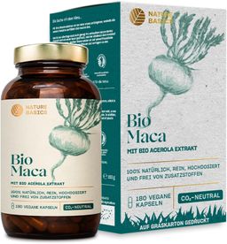 NATURE BASICS® - Hochwertiges Bio Maca mit Bio Acerola Extrakt