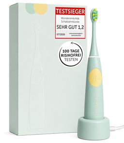 Wondersmile Kids Schallzahnbürste - Testsieger 2026 - elektrische Kinderzahnbürste ab 3 Jahren