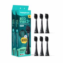 happybrush Aufsteckbürsten ECO VIBE 3 AllBlack