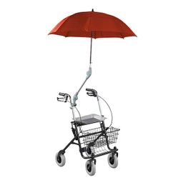 Premium Rollatorschirm Rolko Protektor Farbe rot-braun