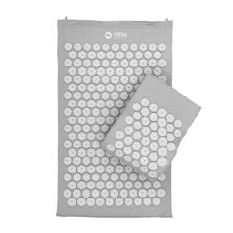 bodhi Vital Akupressur-SET steingrau, Akupressur-Matte mit Kissen und Tasche