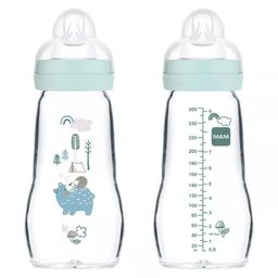 MAM Babyflasche aus Glas Feel Good matt, grün, von Geburt an