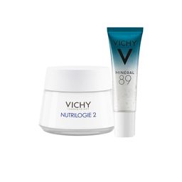 VICHY Nutrilogie 2 Creme für sehr trockene Haut + Vichy Mineral 89 10ml GRATIS