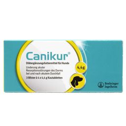 Canikur® Kautabletten für den Hund – Das Diätergänzungsfuttermittel zur Linderung akuter Resorptionsstörungen des Darms bei und nach akutem Durchfall