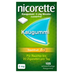 nicorette 2 mg Nikotinkaugummi freshfruit zum Rauchen aufhören