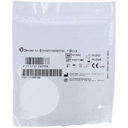 Dr. Junghans Einnehmeglas-Deckel Kunststoff weiß