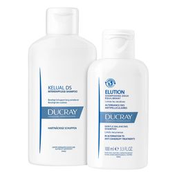 DUCRAY KELUAL DS Anti-Schuppen Intensivpflege-Shampoo + DUCRAY Elution Ausgleichendes Shampoo 100 ml GRATIS