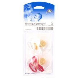 Baby-Frank® Beruhigungssauger 6-18 Monate Kirschform weiß / rot