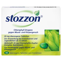 stozzon® Chlorophyll-Dragees gegen Mundgeruch und Körpergeruch