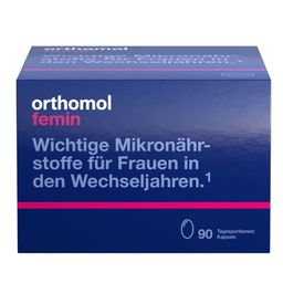 Orthomol Femin - Mikronährstoffe für Frauen in den Wechseljahren - mit Biotin, Selen, Zink, Nachtkerzenöl, Coenzym Q10 – Kapseln